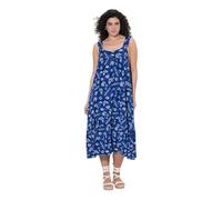 Ulla Popken Abito da Donna Taglie Forti, Taglie Forti, Linea A, Scollo a V, Senza Maniche