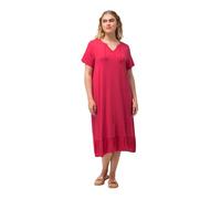 Ulla Popken, Abito da Donna, Taglie Grandi, in Jersey, Colore: Rosso, 60-62