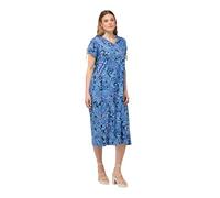 Ulla Popken Abito in Jersey, Stampato 832021 Vestito, Blu, 52-54 Donna