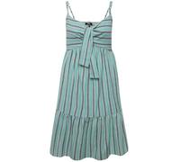 Ulla Popken Abito a Righe con Laccetto, A-Line 829245 Vestito, Verde, 64-66 Donna