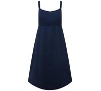 Ulla Popken Abito Midi Smanicato in Mussola con Orlo a Punte e Scollo a V Blu Inchiostro 58+ 830247740-58+