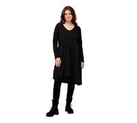 Ulla Popken Abito Svasato con Tessuto Asimmetrico Vestito, Nero, 52-54 Donna