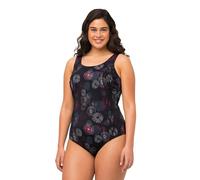 Ulla Popken Badeanzug_821465 Costume da Bagno Alice, Meduse e Nastri, Schwarz, 62 Donna