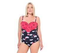 Ulla Popken Badeanzug Chloe, Valentines Edit Costume Intero, Nero, 48 Donna