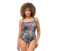 Ulla Popken Badeanzug Lisa, Wrapoptik Costume Intero, Nero, 3 Mesi Donna