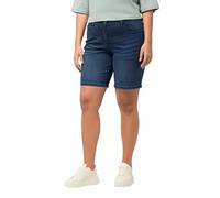Ulla Popken Basic Bermuda aus Denim, Azzurro, 33W x 32L Donna