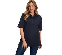 Ulla Popken Basic Poloshirt Magliette, Marine, 48-50 Donna