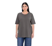 ULLA POPKEN Basic-Shirt, Rundhals T, Grigio Grafite, 58-60 Donna
