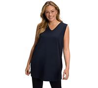 Ulla Popken Basic-V-Top, Magliette Donna, schneeweiß,