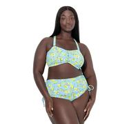 Ulla Popken Bikini con Fiori, Laccetti e Spalline Regolabili Zaffiro Chiaro 52 837650713-52