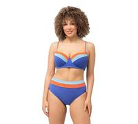 Ulla Popken Bikini con Glitter, Coppe morbide, Ferretto, Spalline Doppie Blu Acciaio 56 826342747-56