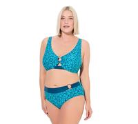 Ulla Popken Bikini, Sophia, Deep Sea Paisley Set, Petrolio Scuro, 60 Donna