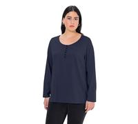 Ulla Popken Blake Camicia, Blu (Dunkelblau 70), 48-50 Donna