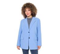 Ulla Popken Blazer dal Taglio Oversize con Revers e abbottonatura Cielo Blu 54+ 826487719-54+