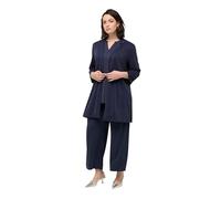 Ulla Popken Blazer di Jersey con Revers, Maniche a 3/4 e Modal Blu Notte Scuro 50+ 829870770-50+