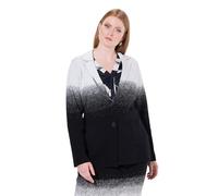 Ulla Popken Blazer in Maglia con Gradiente di Colore, Revers e Maniche Lunghe Nero 58+ 844958100-58+