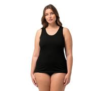 Ulla Popken Bodyforming-Unterhemd, breite Träger, Magliette Donna, Schwarz, Normal