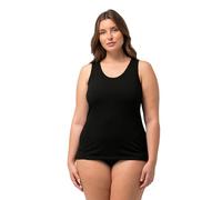 Ulla Popken Bodyforming-Unterhemd, breite Träger Magliette, Schwarz, Normal Donna