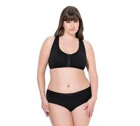 Ulla Popken Bustier, Vorderverschluss, Cotton Reggiseno, Nero, 120D Donna