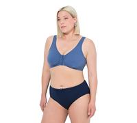 Ulla Popken Bustier, Still-BH, Vorderverschluss, Cup C/D-E/F Bra, Blu Vela Chiaro, 6D Donna