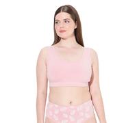 Ulla Popken Bustino da Donna, Taglie Forti, Taglie Forti, Spalline Larghe, Cotone Biologico, Rosa Pallido, 46-48