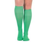 Ulla Popken Calze al ginocchio da donna, taglie forti, taglie forti, a compressione, classe di supporto forte, verde erba, Einheitsgröße Große Größen