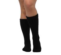Ulla Popken Calze al Ginocchio, Interno in Pile, Nero, 39-42 Große Größen Donna