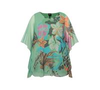 Ulla Popken Camicetta a 2 Strati 831846 T-Shirt, Verde Chiaro, 56/58 IT Donna