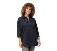 Ulla Popken Bubblebluse Camicette, Blu Navy, 52-54 Donna