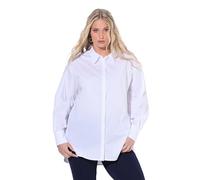 Ulla Popken Camicetta da Donna, Oversize, Colore Bianco Neve, Normale, Bianco Neve, 52/54 IT