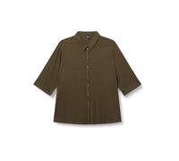 Ulla Popken - Camicetta da Donna, Taglie Forti, con Bolle, Colletto a 3/4