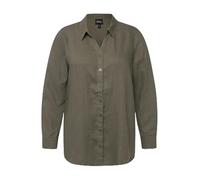 Ulla Popken Camicetta in Lino, Verde Loden, 48-50 Donna