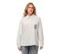 Ulla Popken Camicia con Tasca applicata Donna, Bianco, 52/54 IT