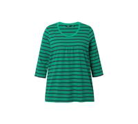 Ulla Popken camicia da donna taglie forti Ringel linea A girocollo pieghe...