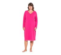 Ulla Popken Camicia da Notte con Scollo a V, Maniche Lunghe, Colore: Rosa., 56