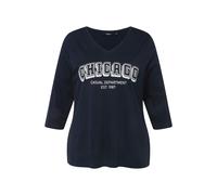 Ulla Popken camicia donna taglie forti nome città scollo a V 3 4 maniche 826469