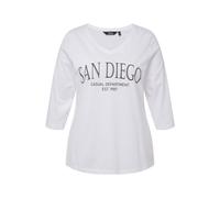Ulla Popken camicia donna taglie forti nome città scollo a V 3 4 maniche 826469
