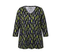 Ulla Popken camicia lunga donna taglie forti linea A scollo a V 3 4 maniche...
