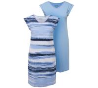 Ulla Popken 2er Bigshirts, Horizon 829473 Maglia Lunga da Notte, Blu, 42-44 Donna