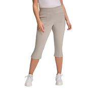 Ulla Popken Capri Bengalin Pantaloni, Mastice, 32W x 32L Donna