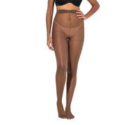 Ulla Popken Collant da donna, confezione da 3 pezzi (confezione da 3), marrone, 52-54