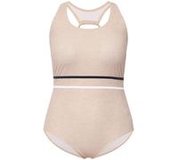 Ulla Popken Costume da Bagno Effetto Iuta con Nodo Intero, Sabbia, 52 Donna
