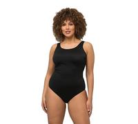 Ulla Popken Costume da Bagno, Fodera Extra Morbida, Arricciatura Laterale Donna, Nero, 54-60