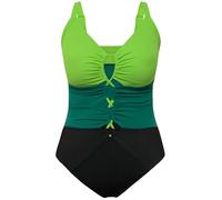 Ulla Popken Costume da Bagno Lisa, Colourblock 826476 Intero, Nero, 66 Donna