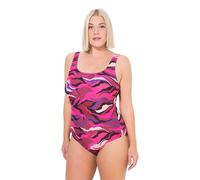 Ulla Popken Badeanzug Alice, Softline, Dg, Waves Costume Intero, Porpora, 54-56 Donna