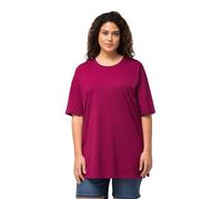 Ulla Popken, Damen, Große Größen, T-Shirt, Rundhals, Dunkler Flieder, 58-60 Donna