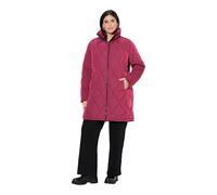 Ulla Popken Cappotto HYPRAR Trapuntato e Idrorepellente con Cappuccio Carminio 42+ 842937536-42+