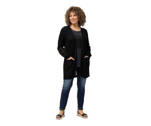 Ulla Popken Donna Cardigan | Taglie forti, Plus Size, Cardigan lungo e aperto con effetto velato e scollo a V 825108