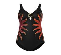 Ulla Popken Donna Costume intero | Taglie forti, Plus Size, Costume da bagno con soli, coppe morbide