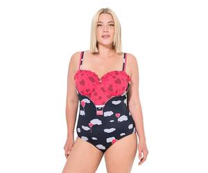 Ulla Popken Donna Costume Intero | Taglie forti, Plus Size, Costume intero, cuori